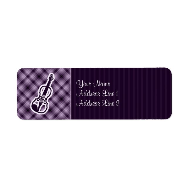 Purple Violin Label (Front)