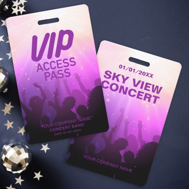 Purple VIP All Access Concert Badge (Creator Uploaded)
