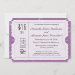 Purple VIP Wedding Ticket Invitations
