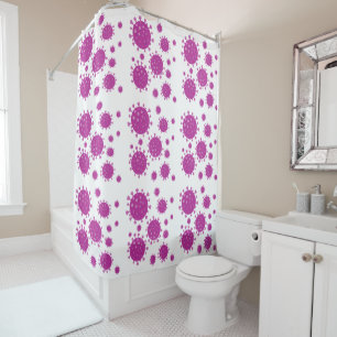 Purple Viral Particle Shower Curtain