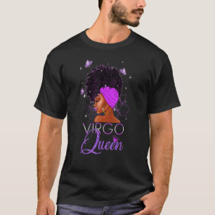 Purple Virgo Queen African American Woman August S T-Shirt