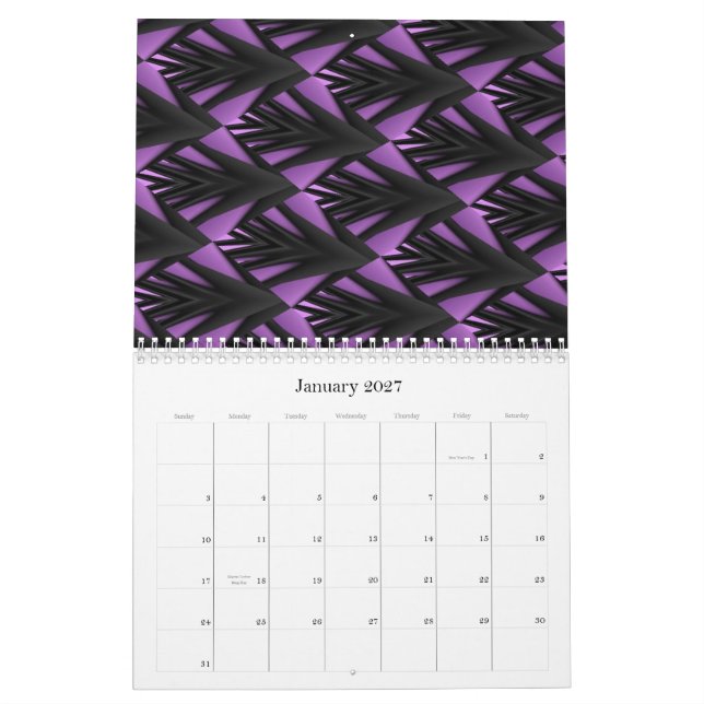 Purple Visions Calendar (Jan 2027)