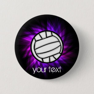 Purple Volleyball Button