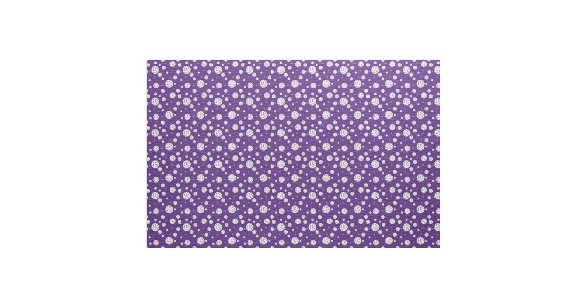 Purple Volleyball Chevron Patterned Fabric | Zazzle