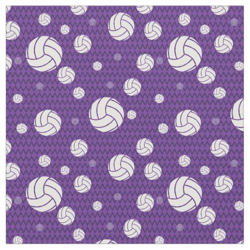 Purple Volleyball Chevron Patterned Fabric