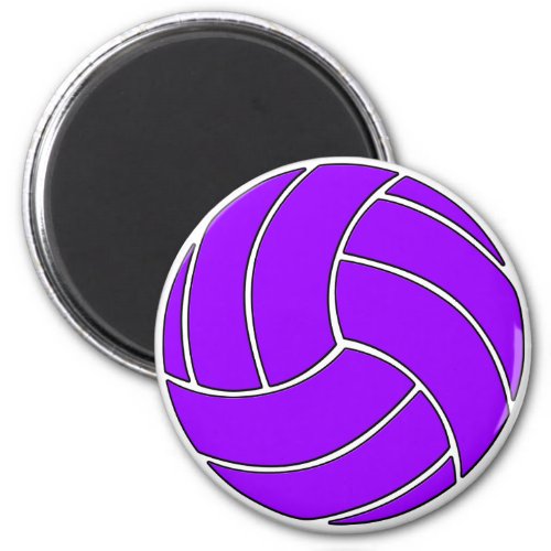 Purple Volleyball Customizable Sports PlayerCoach Magnet