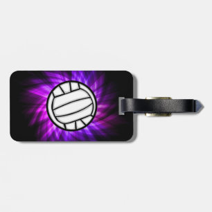 Purple Volleyball Luggage Tag
