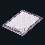 Purple Volleyball Notepad<br><div class="desc">You will love this cute purple plaid volleyball team sport ball girl sports design. Great for gifts! Available on tee shirts, smart phone cases, mousepads, keychains, posters, cards, electronic covers, computer laptop / notebook sleeves, caps, mugs, and more! Visit our site for a custom gift case for Samsung Galaxy S3,...</div>
