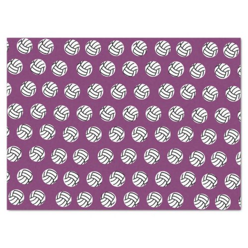 Purple Volleyball Pattern Tissue Paper