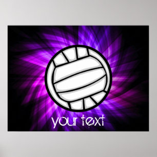 Purple Volleyball Poster