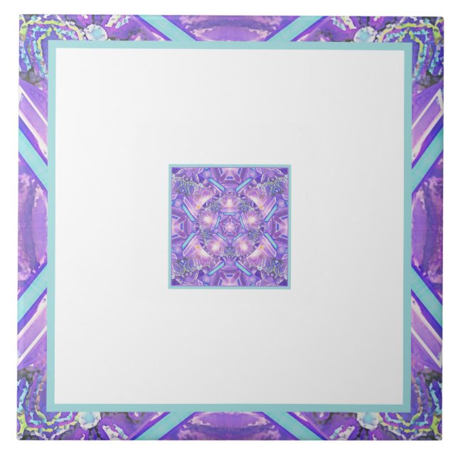 Purple W1 Ceramic Tile (Front)
