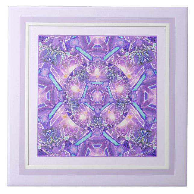 Purple W1 Ceramic Tile (Front)