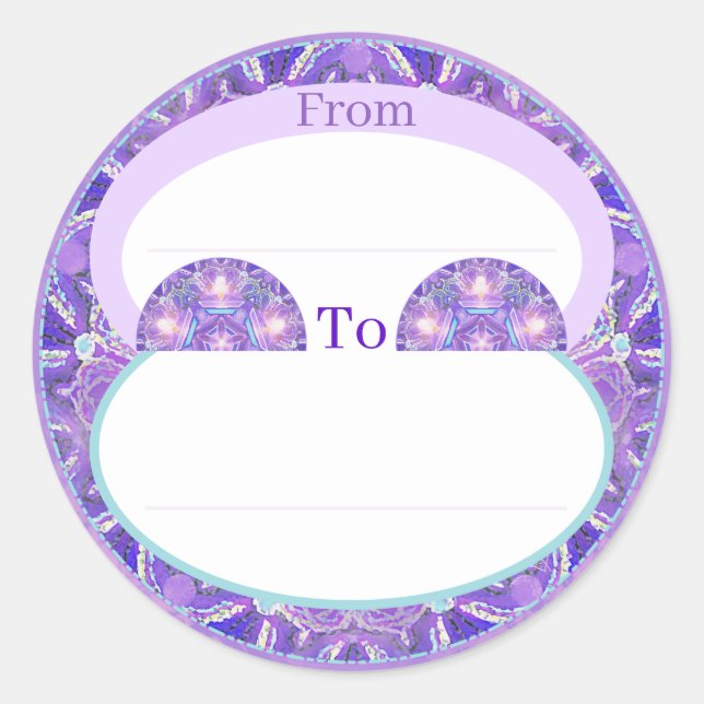 Purple W1 Classic Round Sticker (Front)