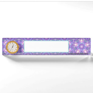 Purple W1 Desk Name Plate