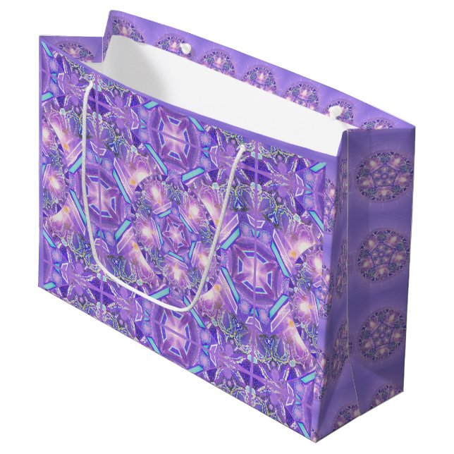 Purple W1 Large Gift Bag (Front Angled)