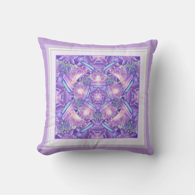 Purple W1 Throw Pillow (Front)