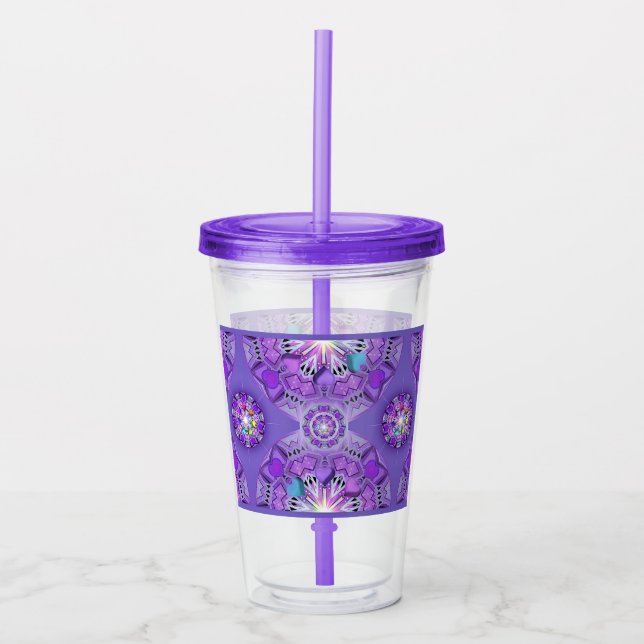 Purple W2 Acrylic Tumbler (Front)