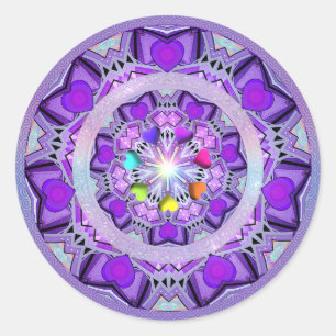 Purple W2 Classic Round Sticker