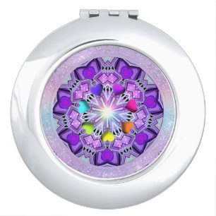 Purple W2 Compact Mirror