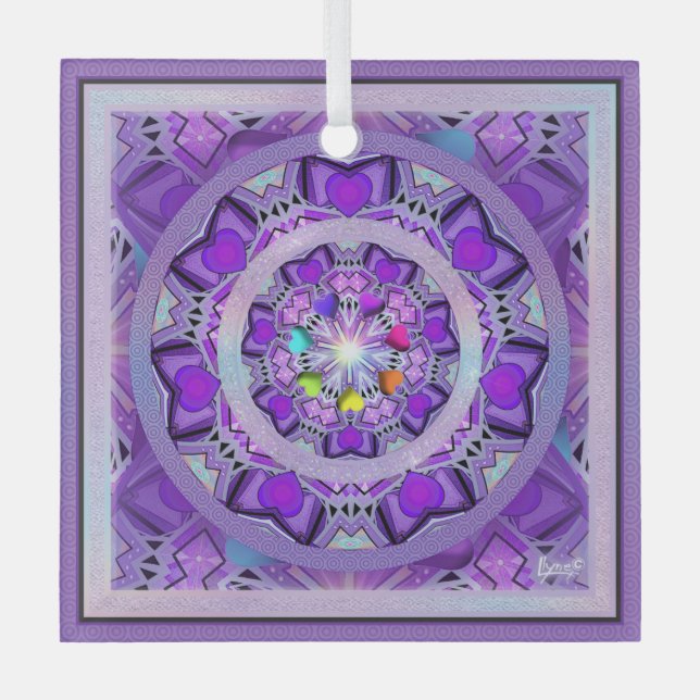 Purple W2 Glass Ornament (Front)