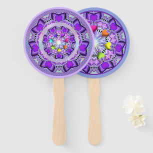 Purple W2 Hand Fan