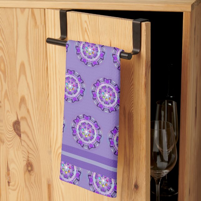 Purple W2 Kitchen Towel (Thirds Fold)