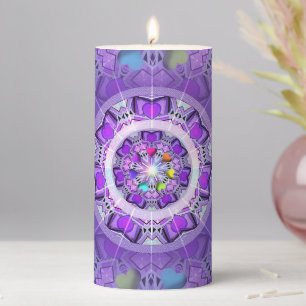 Purple W2 Pillar Candle
