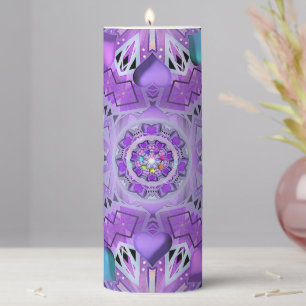 Purple W2 Pillar Candle