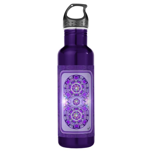 Purple W2 Stainless Steel Water Bottle (Front)