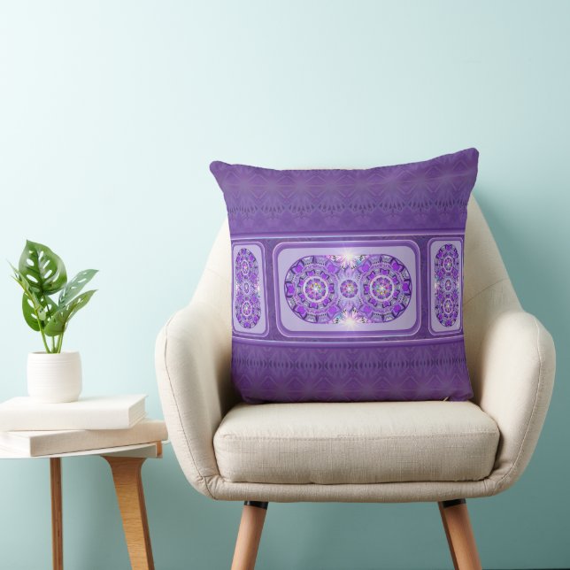 Purple W2 Throw Pillow (Chair)