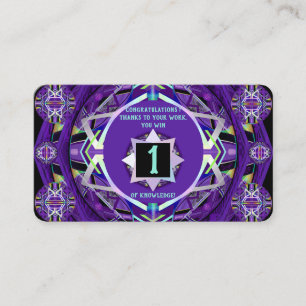 Purple W3 award Business Card