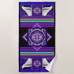 Purple W3 Beach Towel