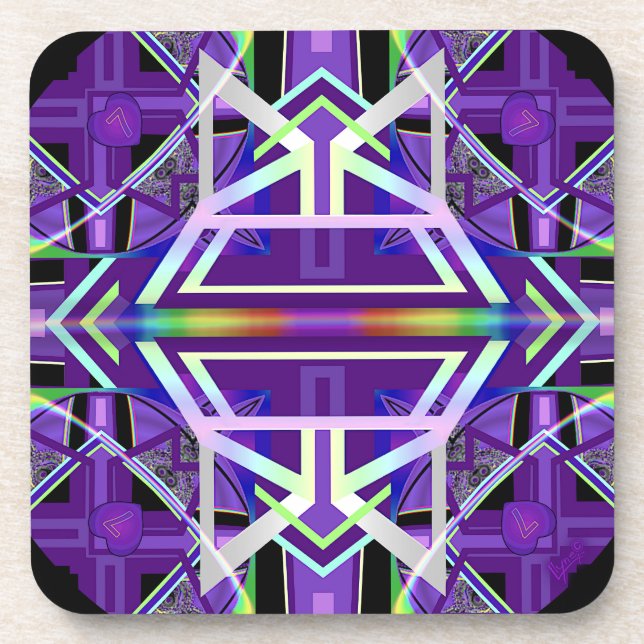 Purple W3 Beverage Coaster (Front)
