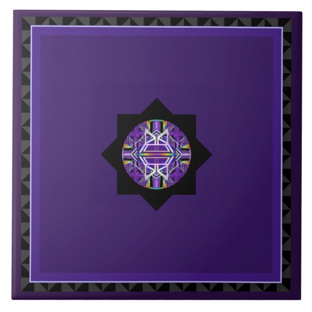 Purple W3 Ceramic Tile (Front)