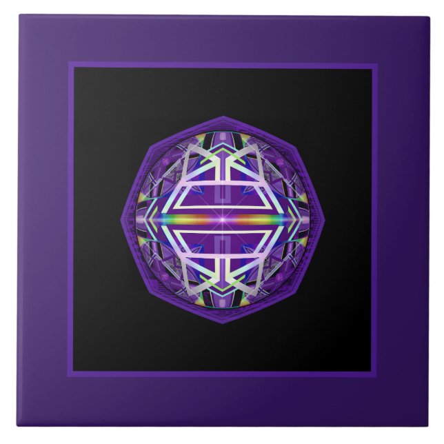 Purple W3 Ceramic Tile (Front)