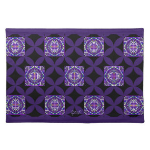 Purple W3 Cloth Placemat