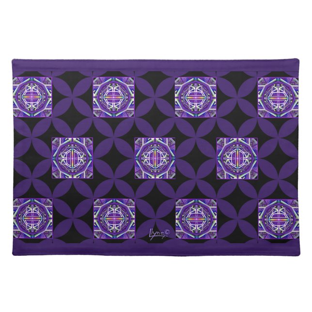 Purple W3 Cloth Placemat (Front)