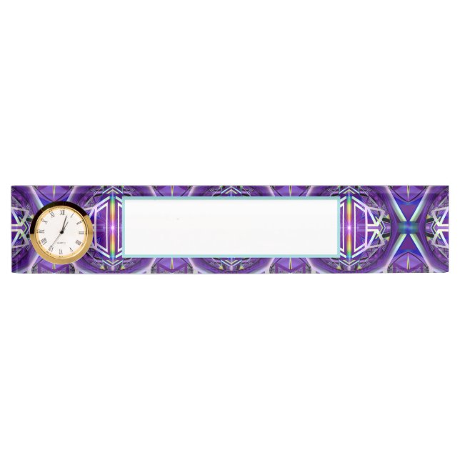 Purple W3 Desk Name Plate (Front)