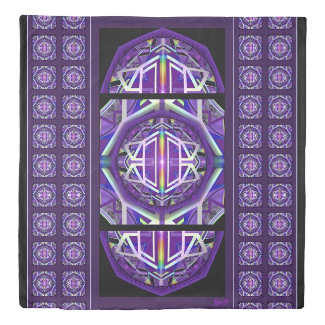 Purple W3 Duvet Cover (Front)