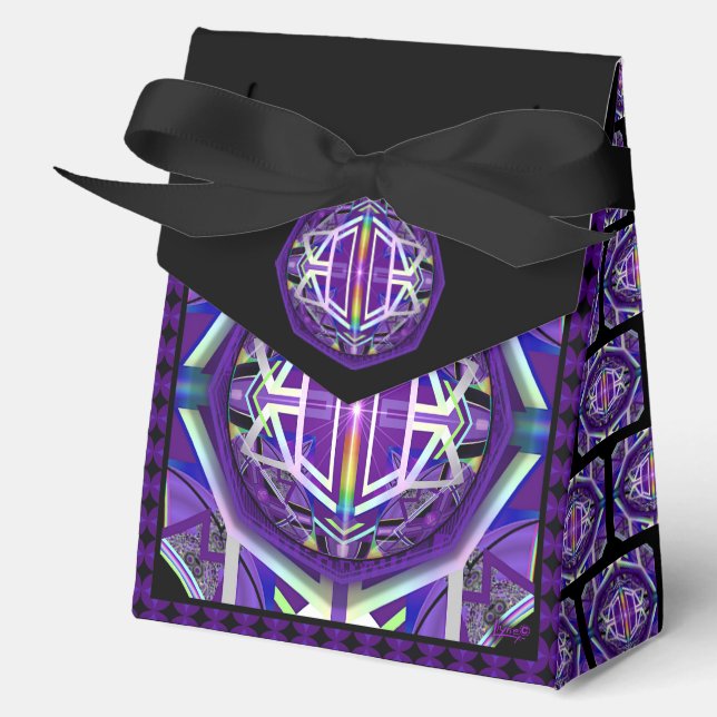 Purple W3 Favor Boxes (Front)