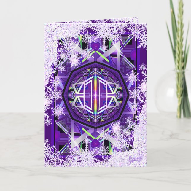 Purple w3 greeting card (Front)