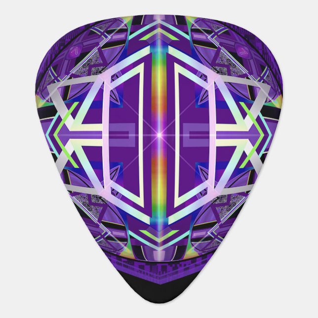 Purple W3 Guitar Pick (Front)