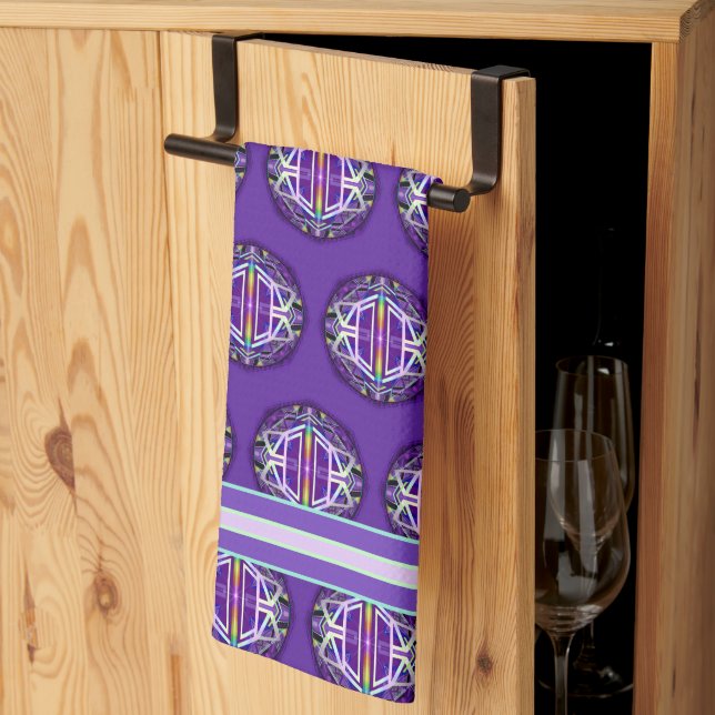 Purple W3 Kitchen Towel (Thirds Fold)