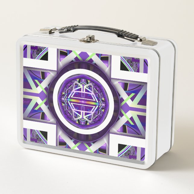 Purple W3 Metal Lunch Box (Front)