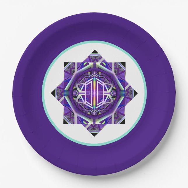 Purple W3 Paper Plates (Front)