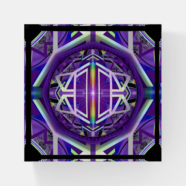 Purple W3 Paperweight (Front)