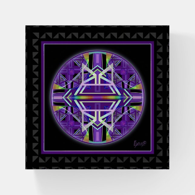 Purple W3 Paperweight (Front)