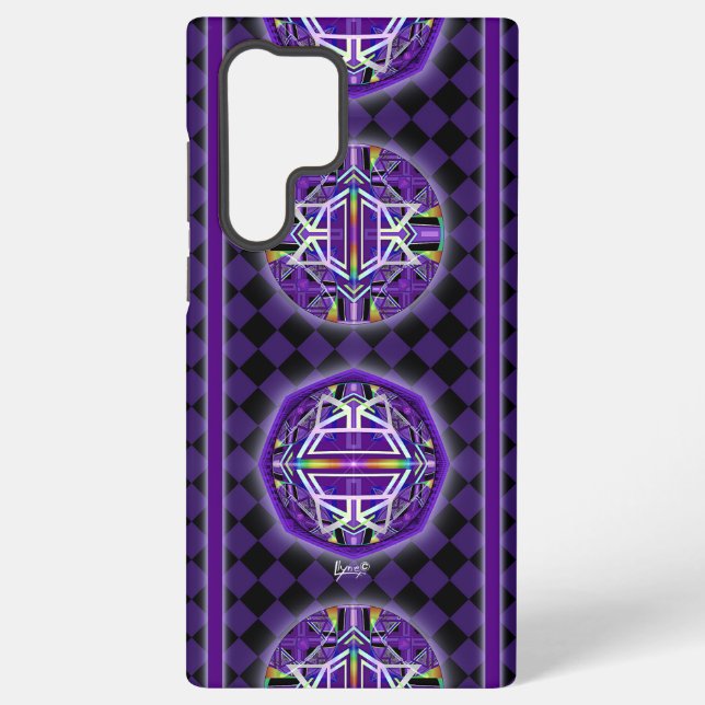 purple w3 samsung galaxy case (Back)