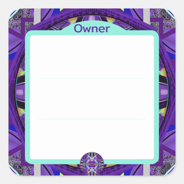 Purple W3 Square Sticker (Front)