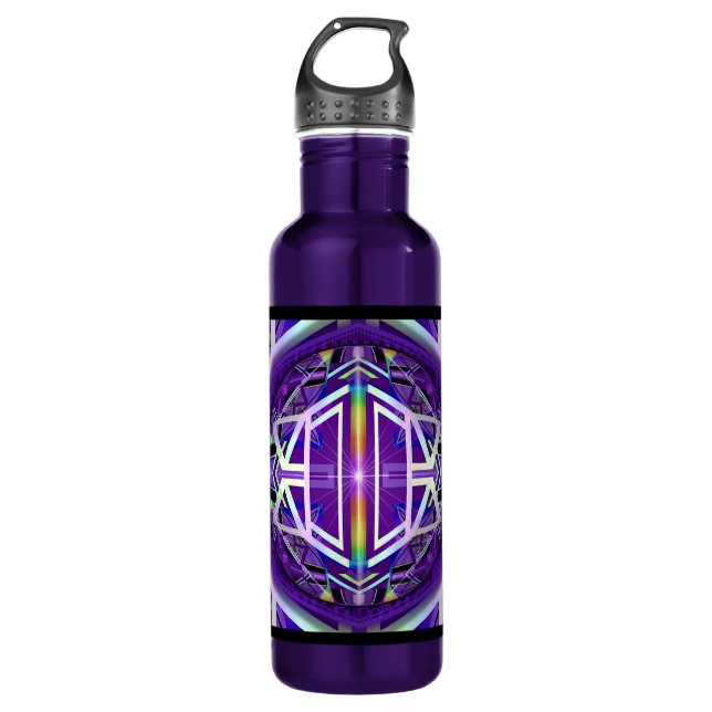 Purple W3 Stainless Steel Water Bottle (Front)